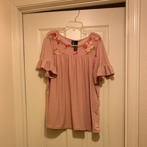 Kristin Nicole blouse with floral detail